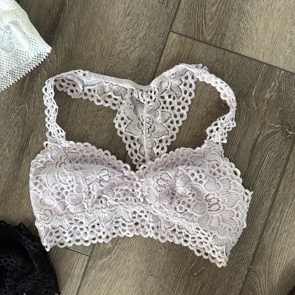 Aerie Lace Bralette bundle - White, Black, and Lavender small - Picture 3 of 5